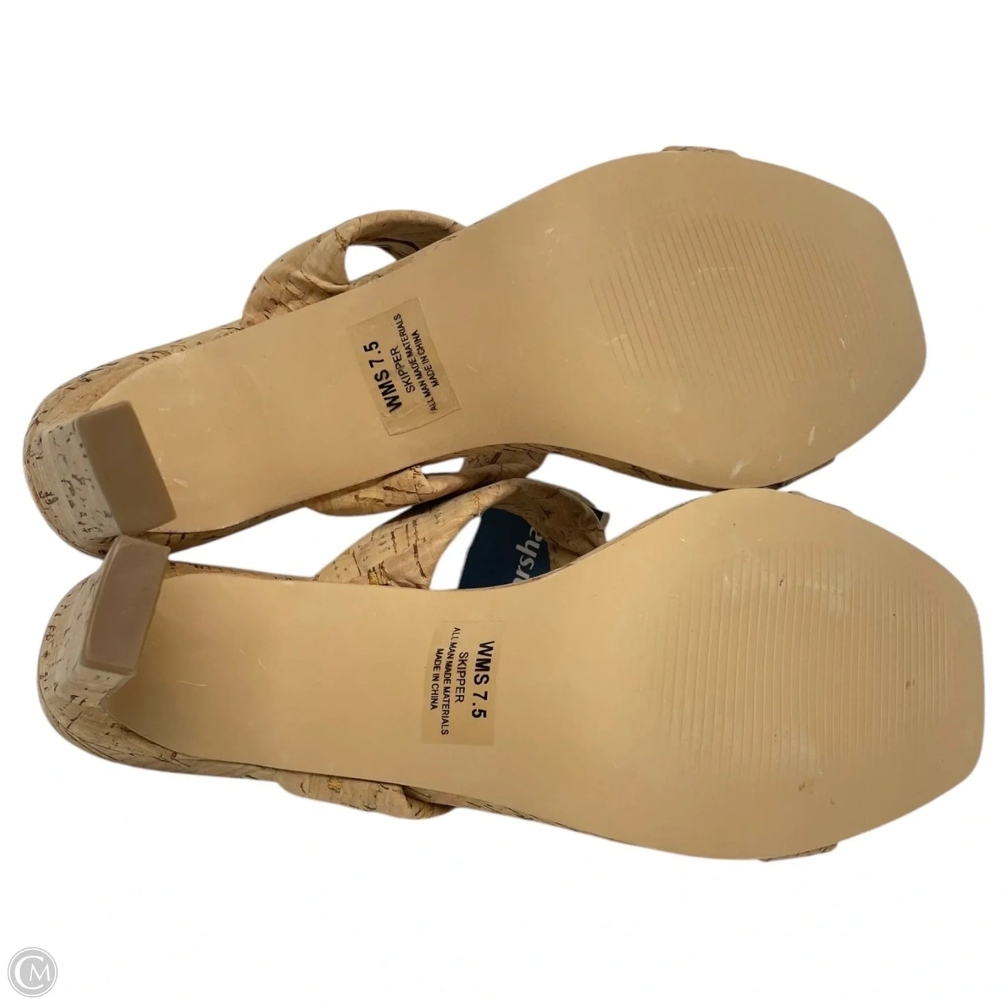 Sandals Heels Block By Dv In Tan, Size: 7.5