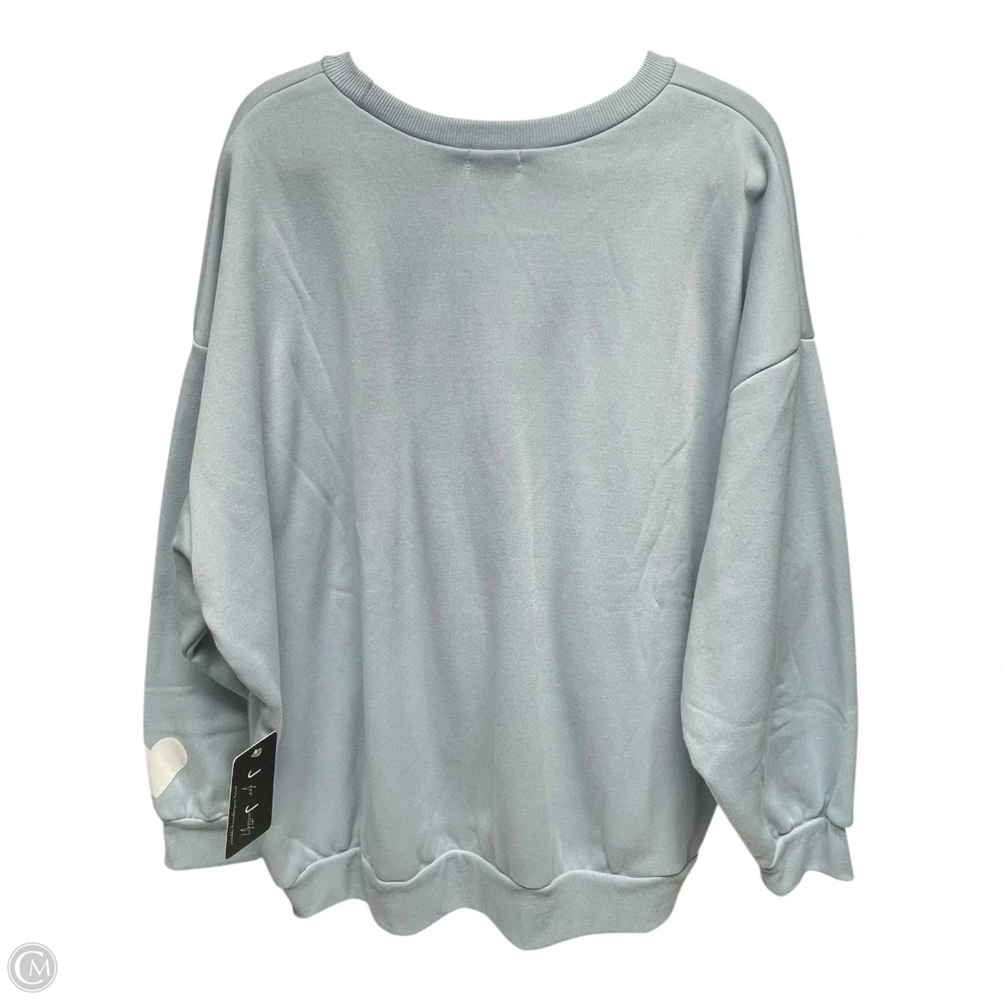 Sweatshirt Crewneck By J For Justify In Blue & White, Size: M