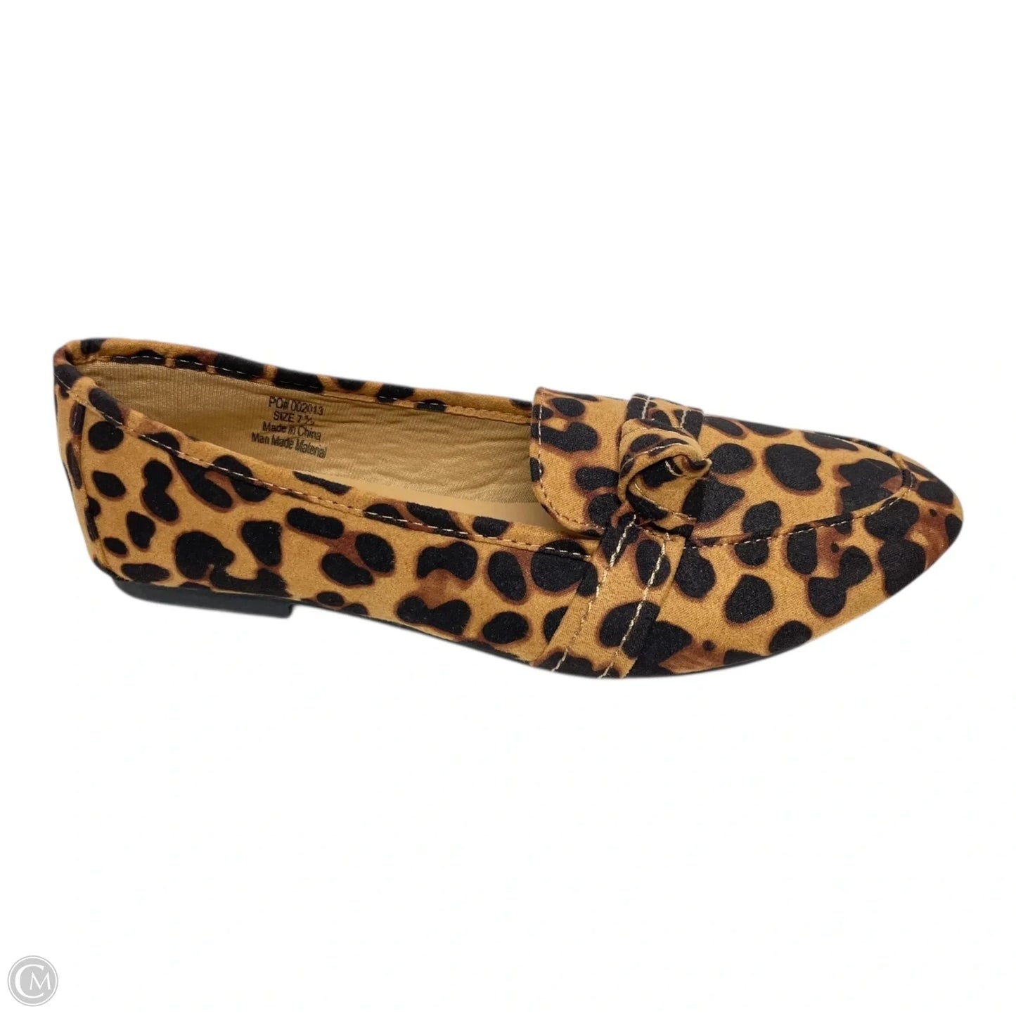 Shoes Flats By Clothes Mentor In Animal Print, Size: 7.5