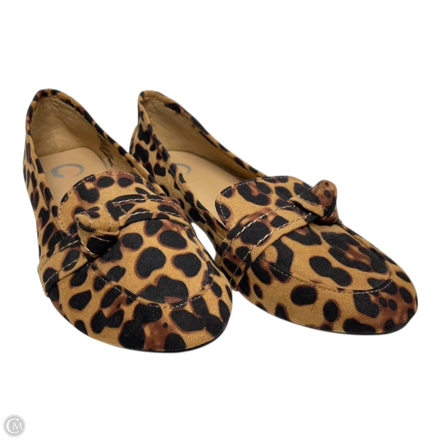 Shoes Flats By Clothes Mentor In Animal Print, Size: 7.5