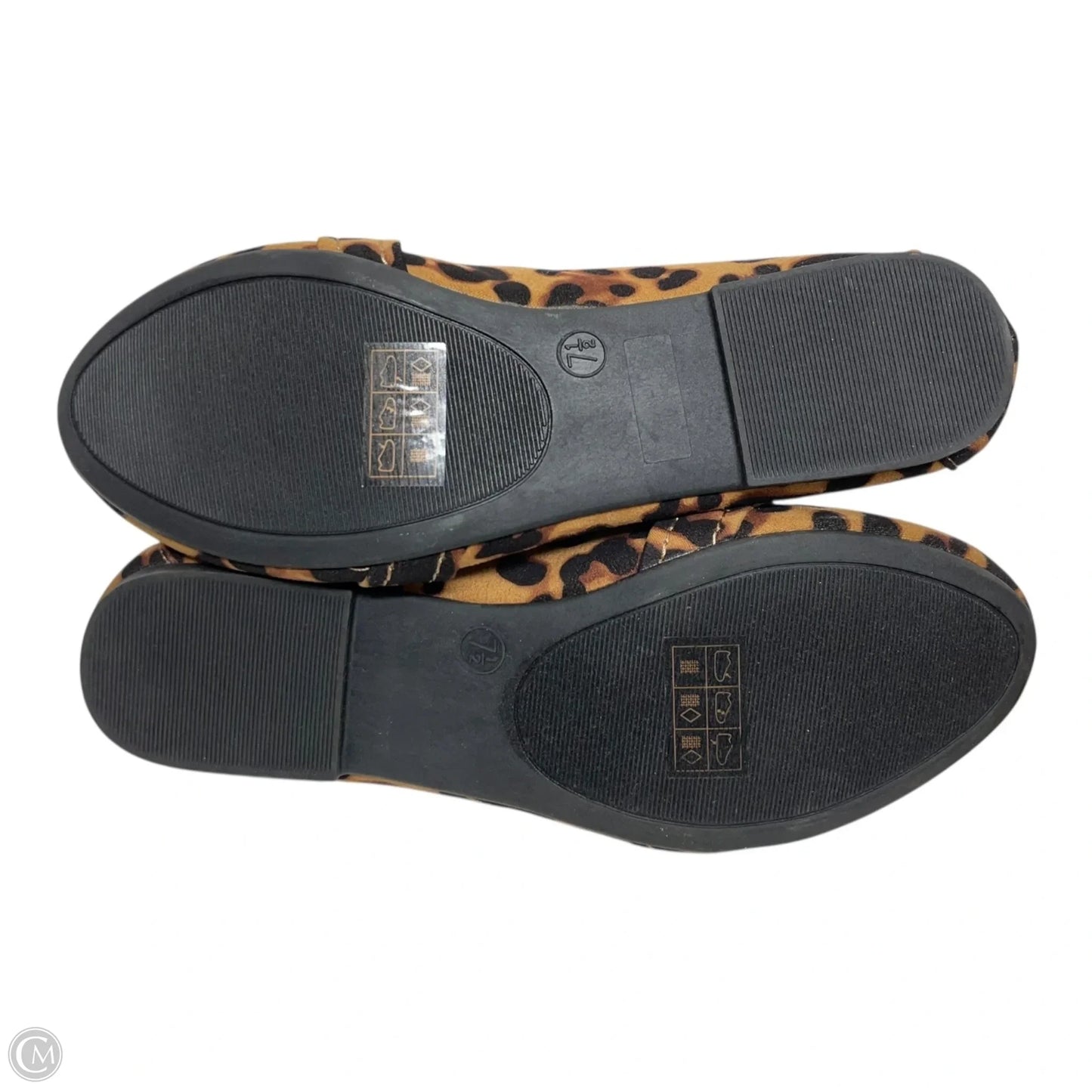 Shoes Flats By Clothes Mentor In Animal Print, Size: 7.5