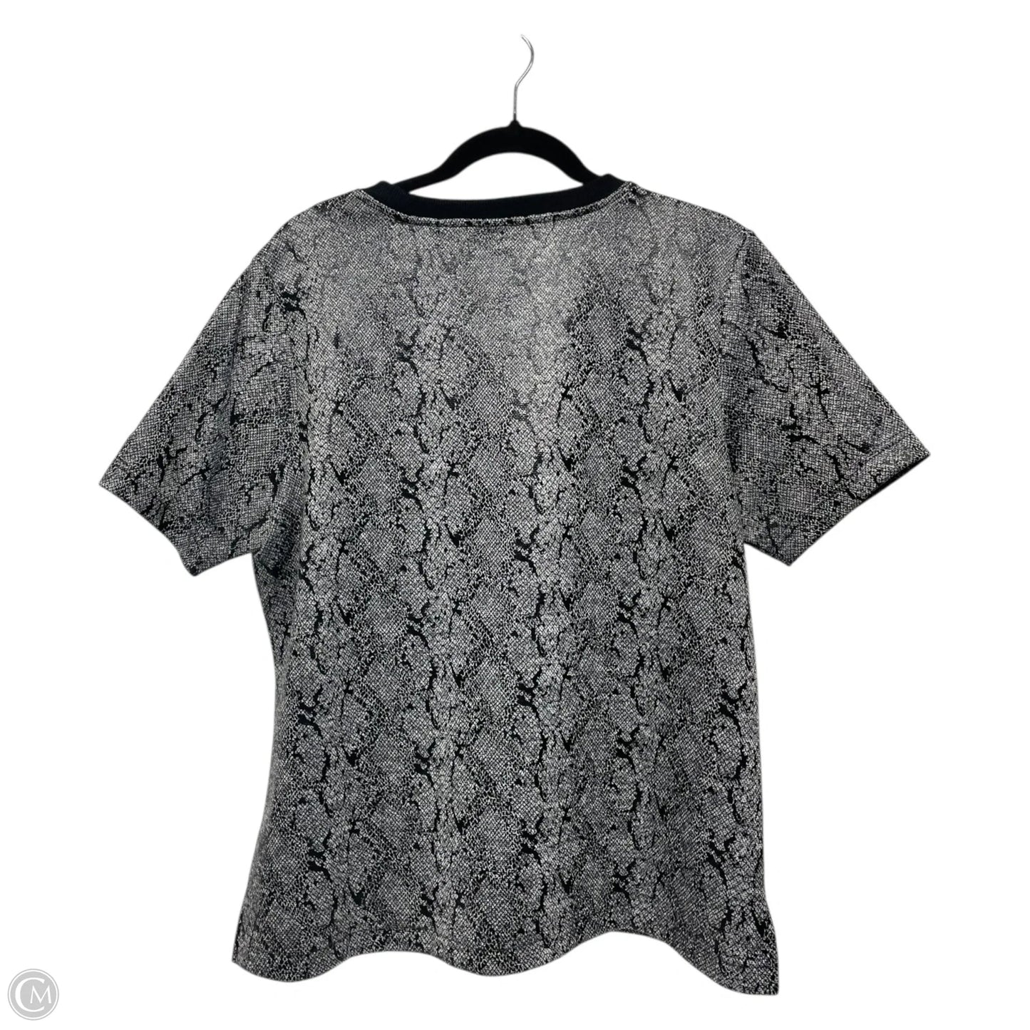 Top Short Sleeve By Chicos In Snakeskin Print, Size: L