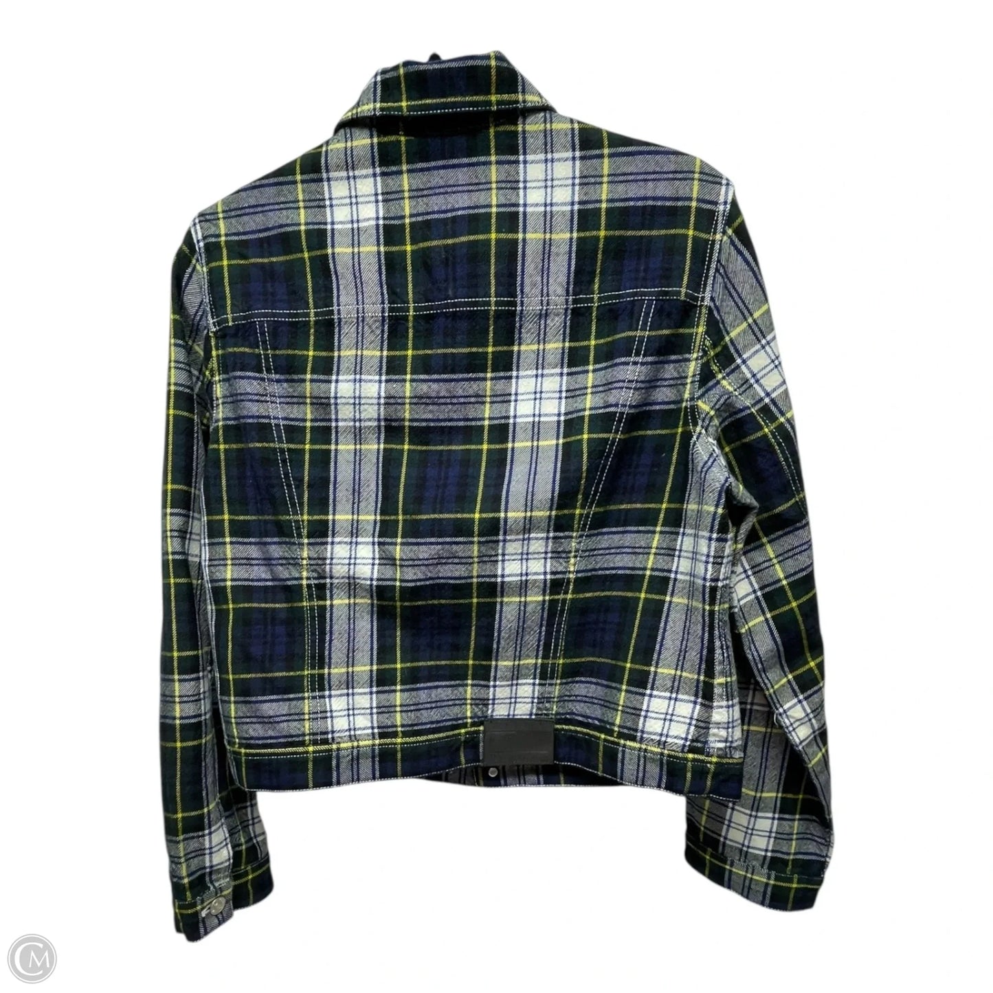 Jacket Shirt By Tommy Hilfiger In Plaid Pattern, Size: L