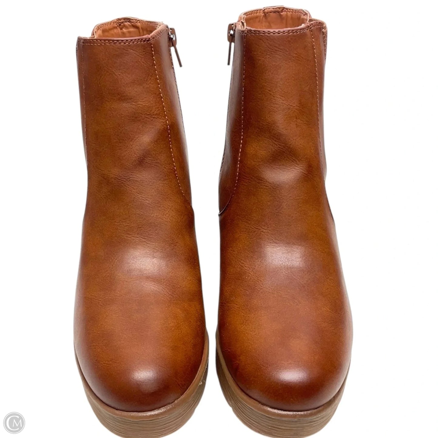 Boots Ankle Heels By Naturalizer In Brown, Size: 8