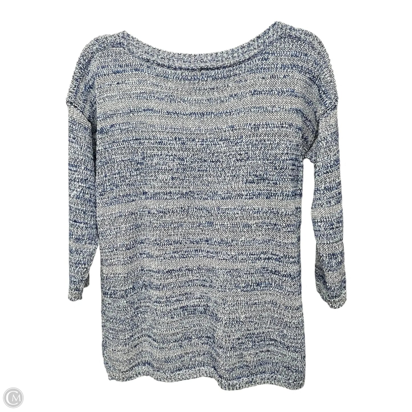 Sweater By Talbots In Blue & White, Size: M
