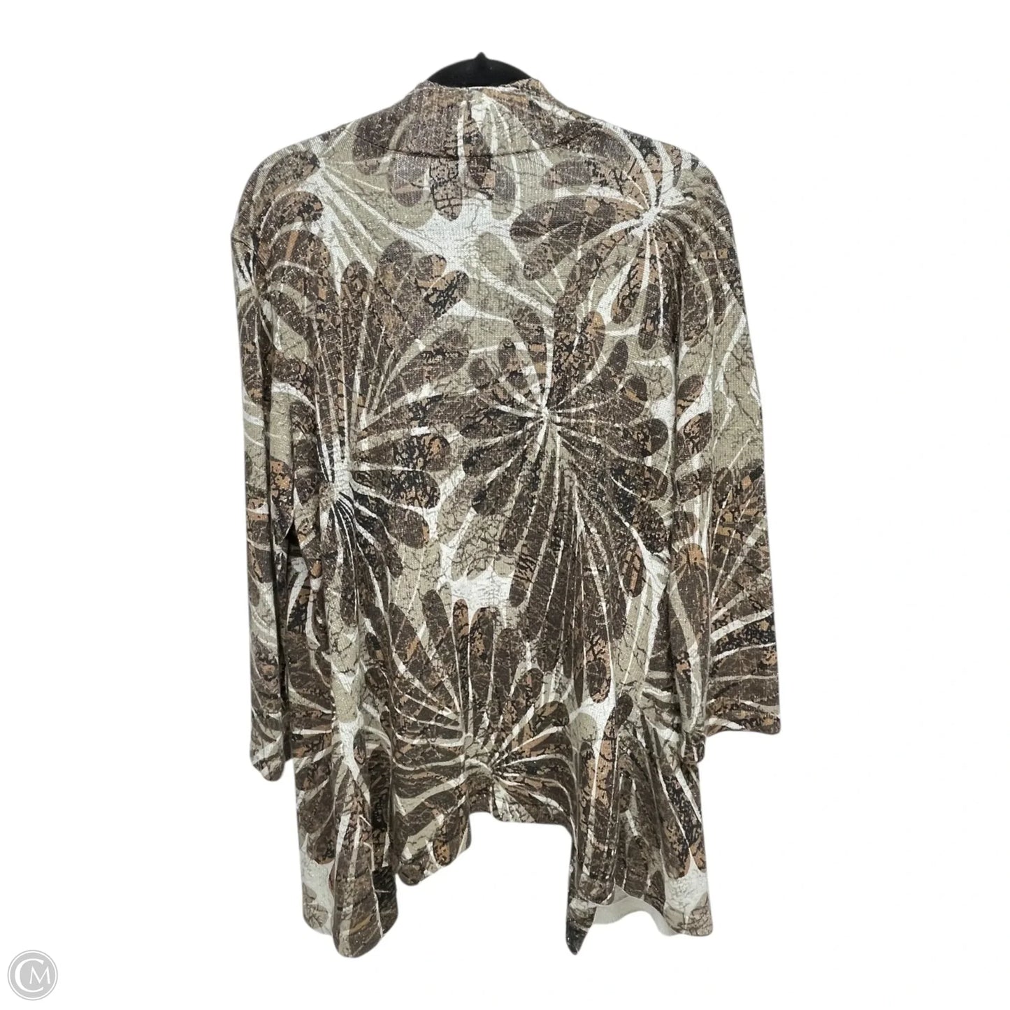 Sweater Cardigan By Chicos In Tan, Size: L