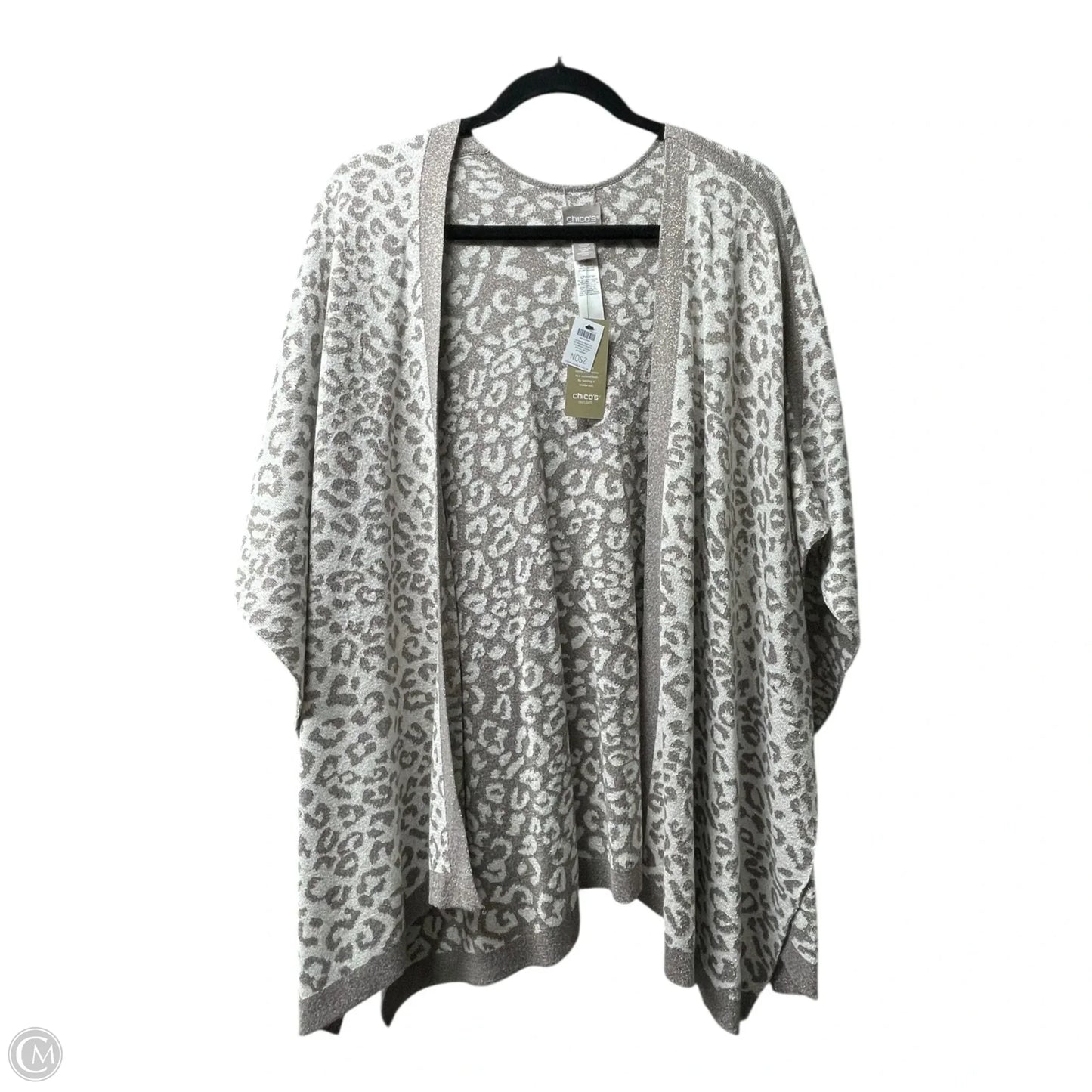 Sweater Cardigan By Chicos In Taupe, Size: Osfm