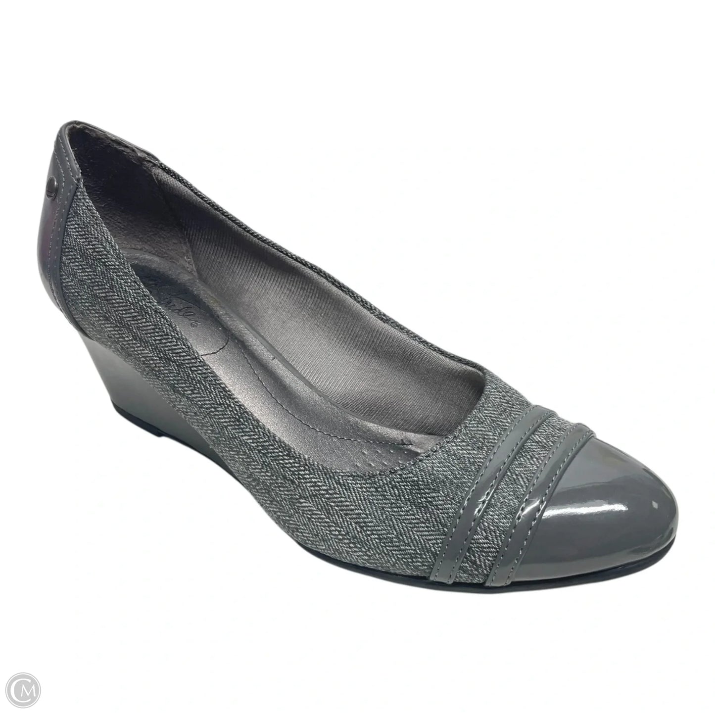 Shoes Heels Wedge By Life Stride In Grey, Size: 8.5