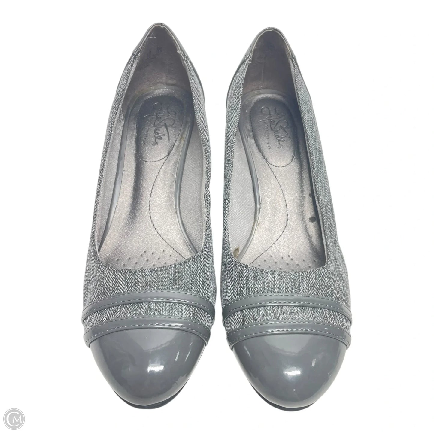 Shoes Heels Wedge By Life Stride In Grey, Size: 8.5