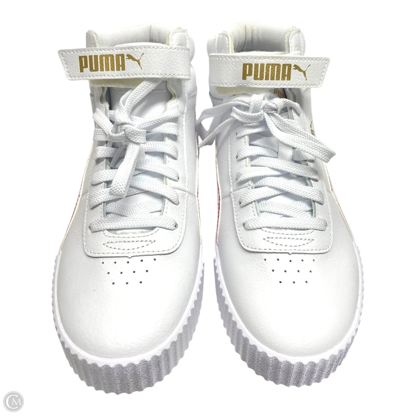 Shoes Sneakers By Puma In Red & White, Size: 9