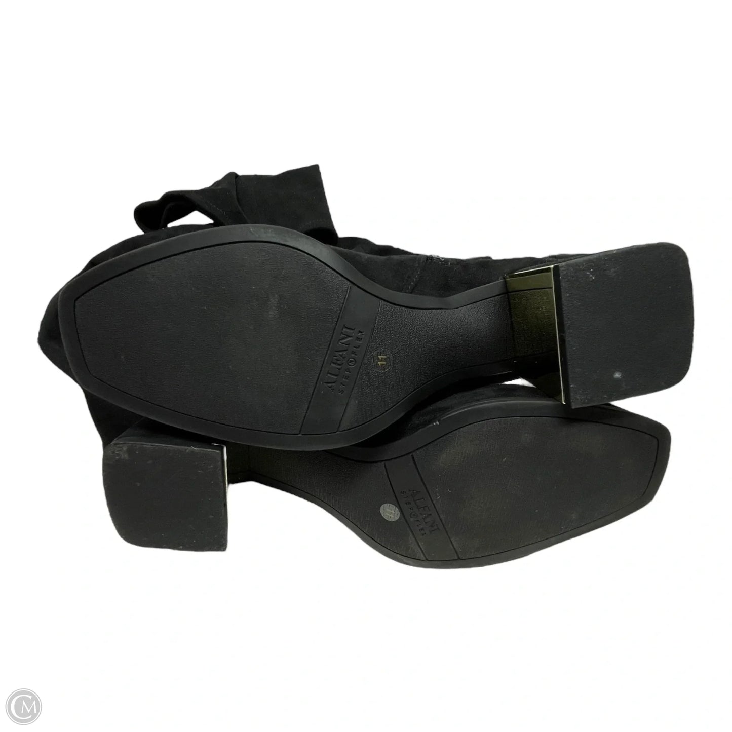 Boots Over-the-knee Heels By Alfani In Black & Gold, Size: 11