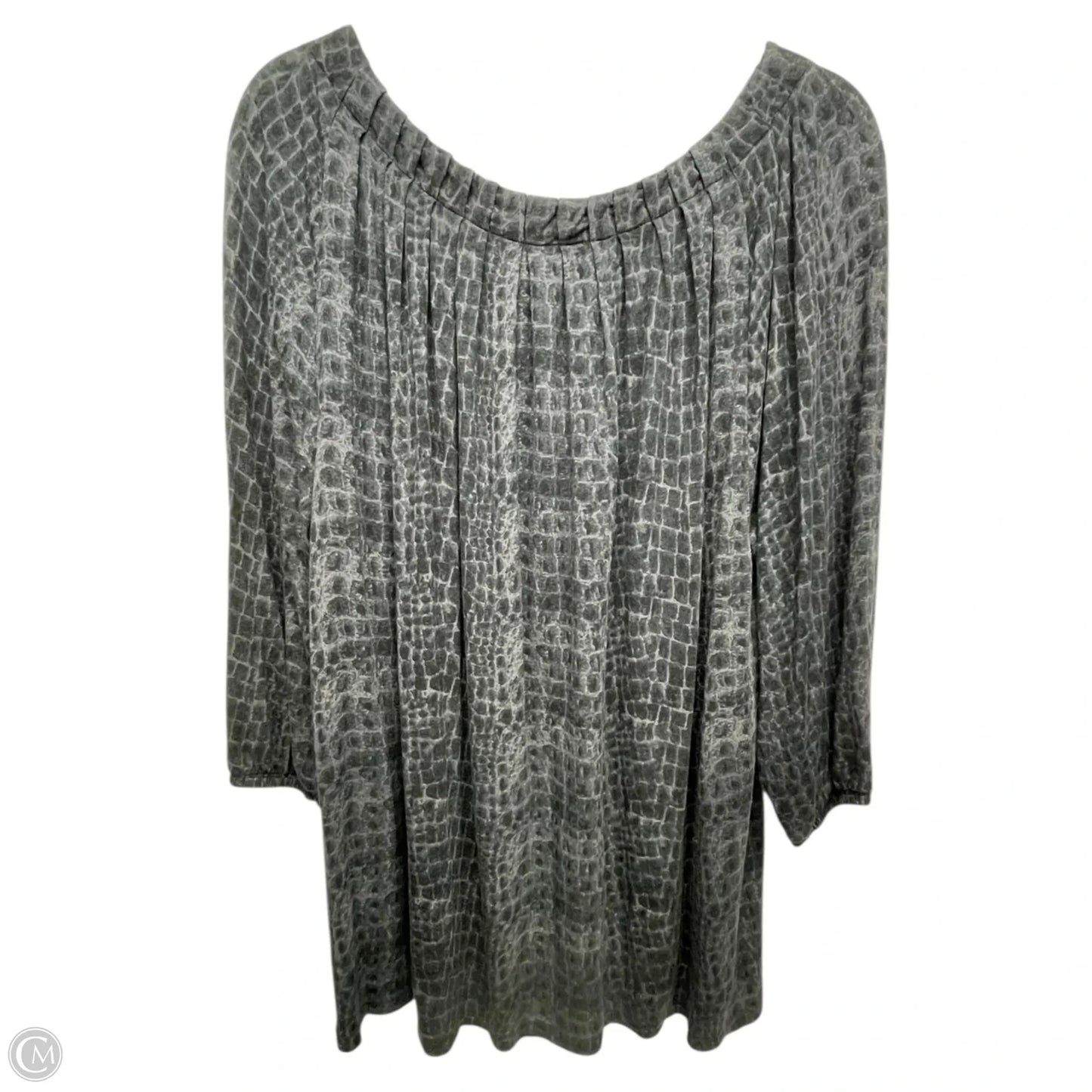 Top 3/4 Sleeve By Lauren By Ralph Lauren In Grey, Size: 3x