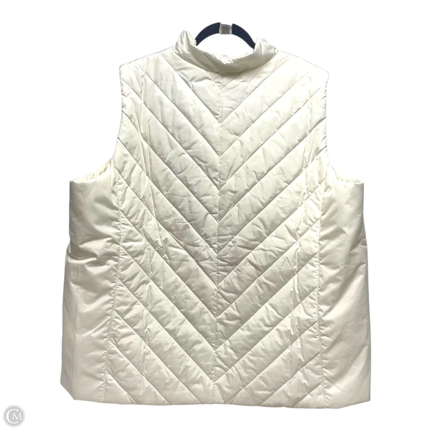Vest Puffer & Quilted By Lands End In Cream, Size: 3x