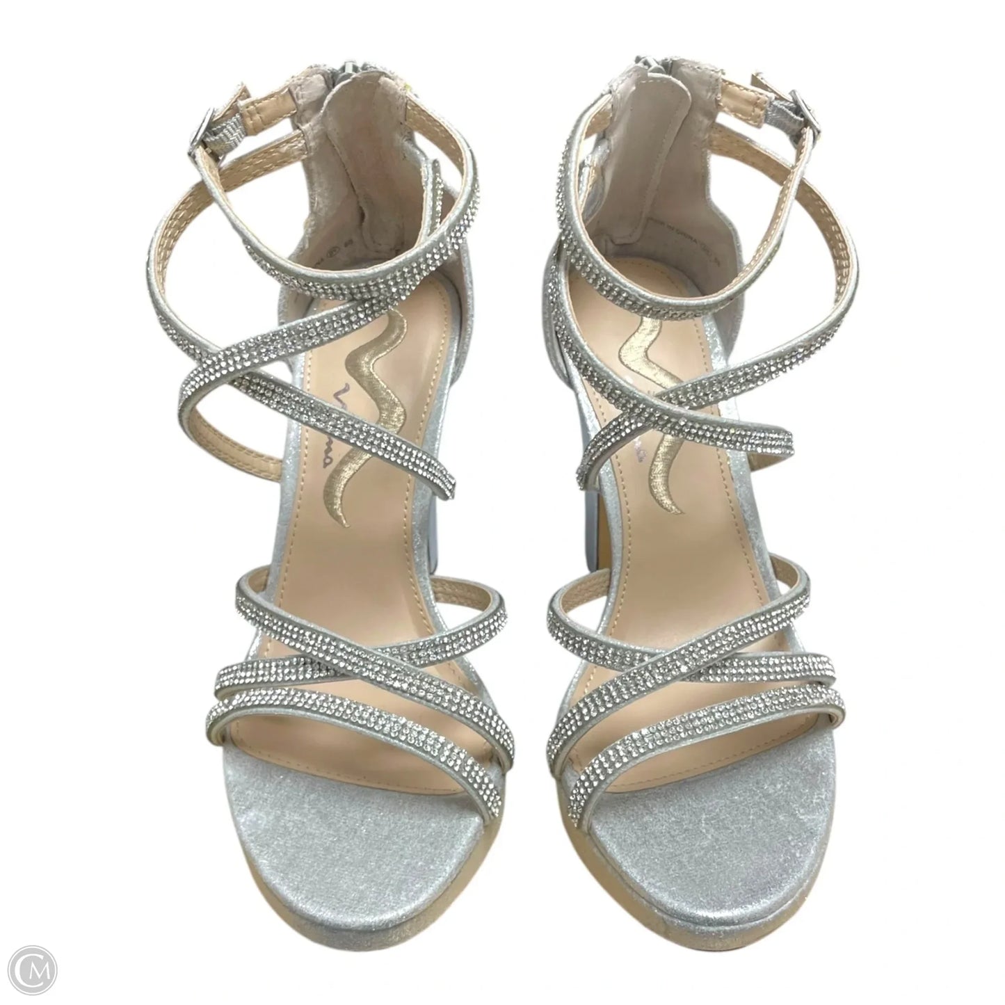 Shoes Heels Block By Nina In Silver, Size: 7
