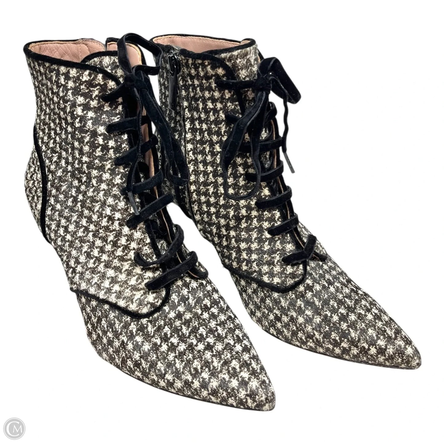 Boots Ankle Heels By A.D. AND DAUGHTERS In Black & Cream, Size: 7