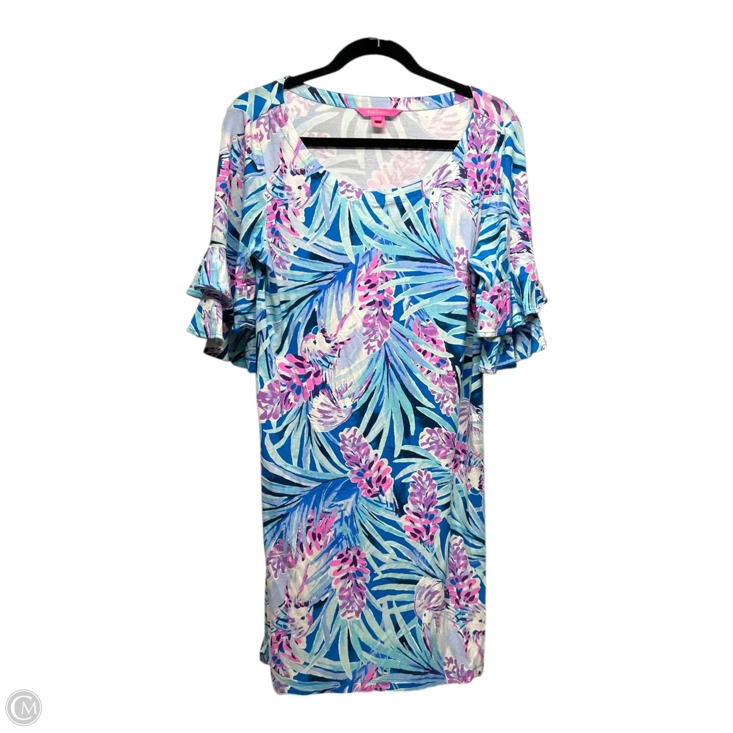 Dress Designer By Lilly Pulitzer In Green & Purple, Size: M