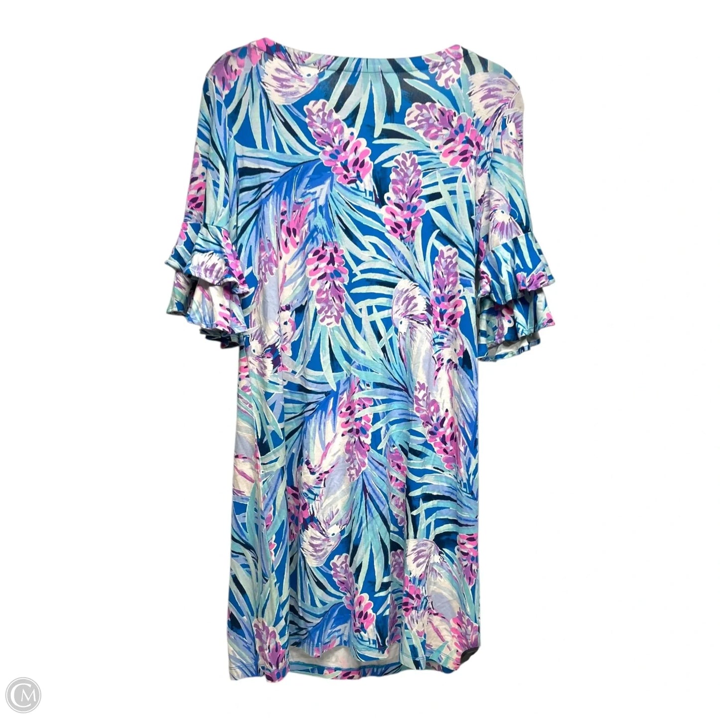 Dress Designer By Lilly Pulitzer In Green & Purple, Size: M