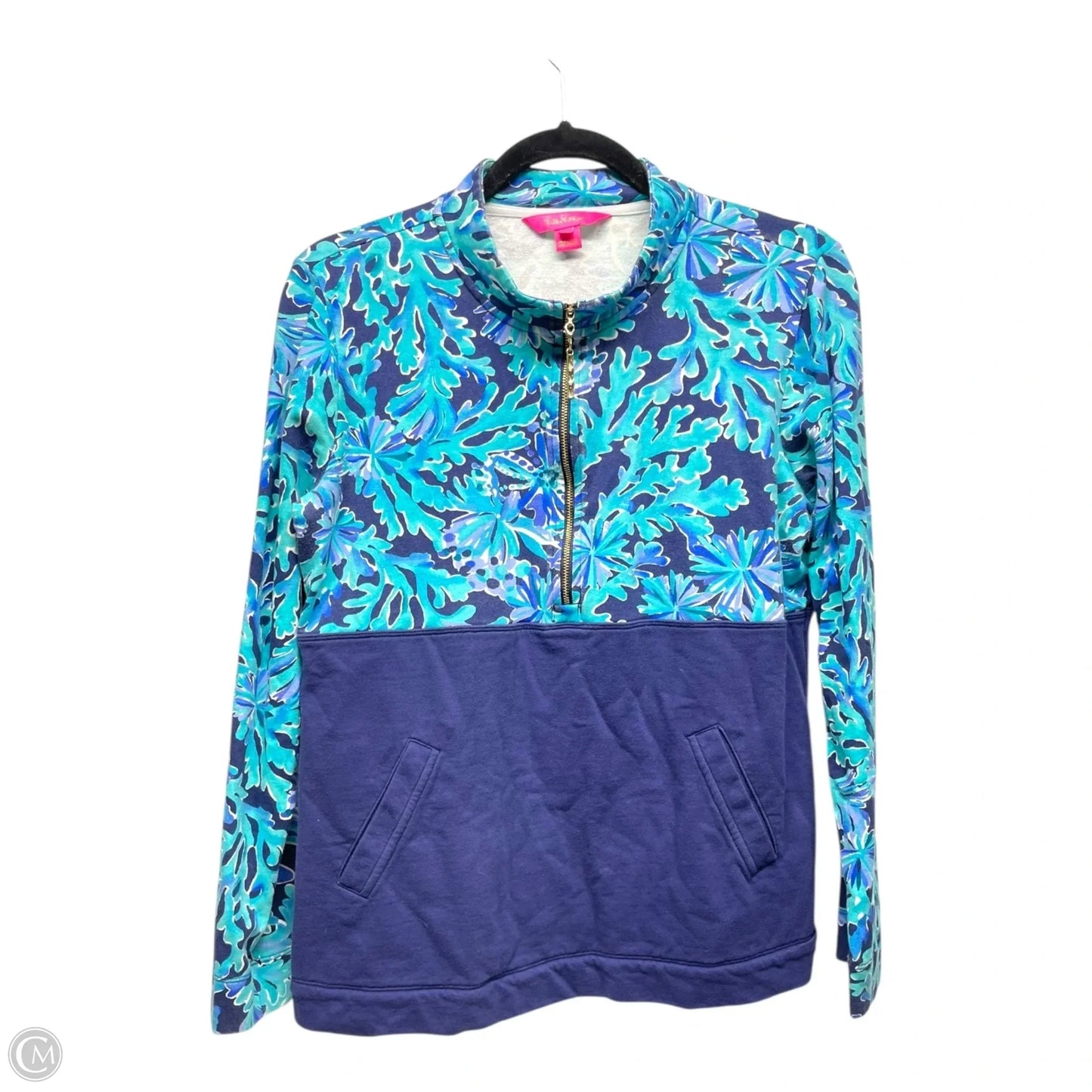 Sweatshirt Designer By Lilly Pulitzer In Blue & Green, Size: M