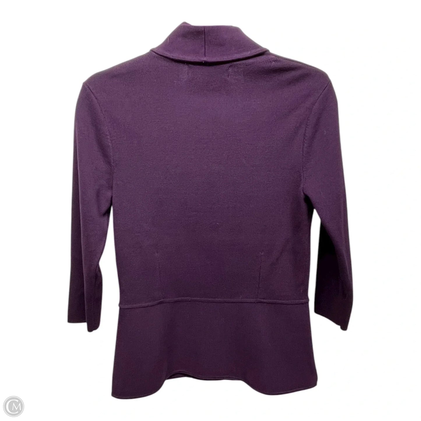 Sweater Cardigan By Kasper In Purple, Size: Xs