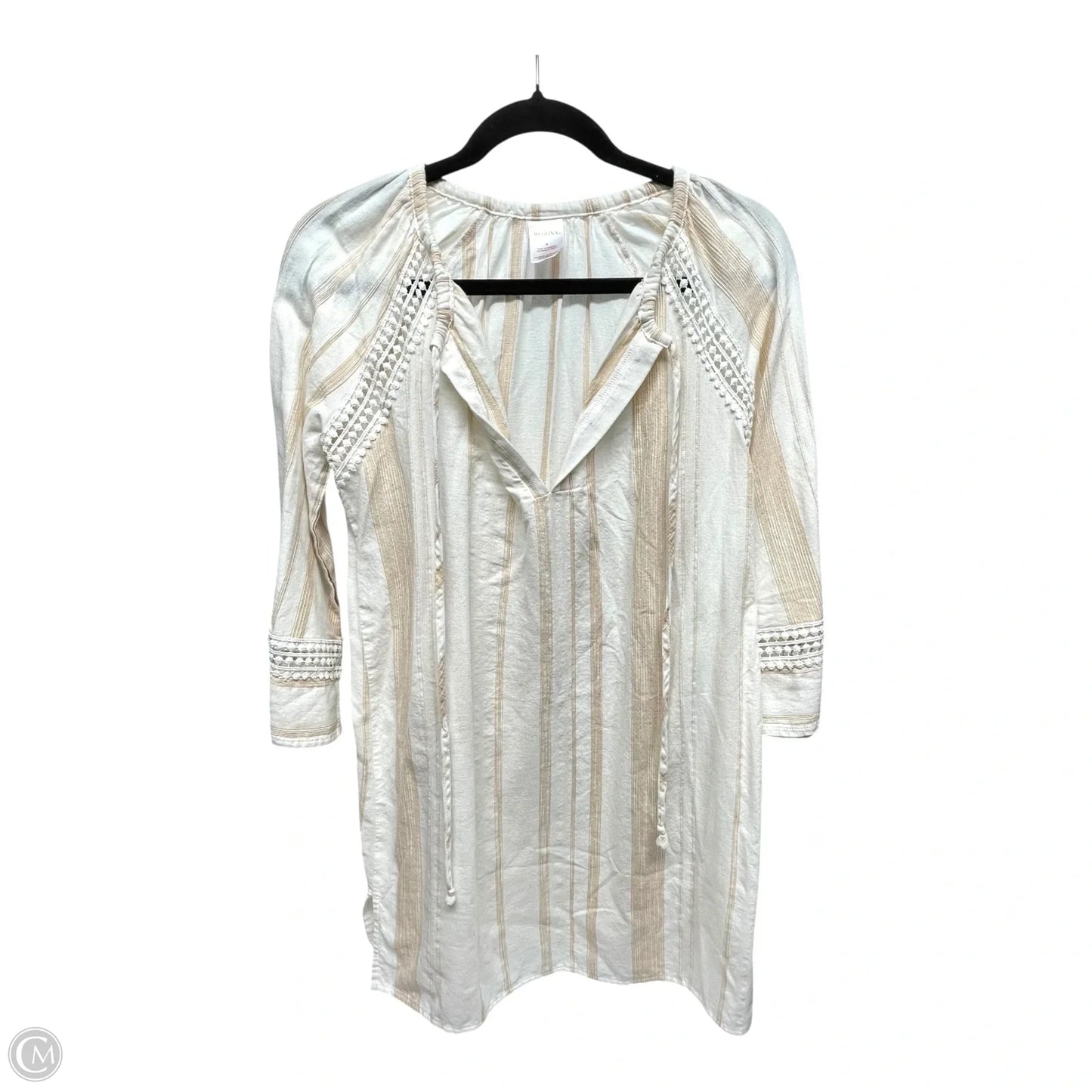 Top Long Sleeve By Merona In Striped Pattern, Size: S
