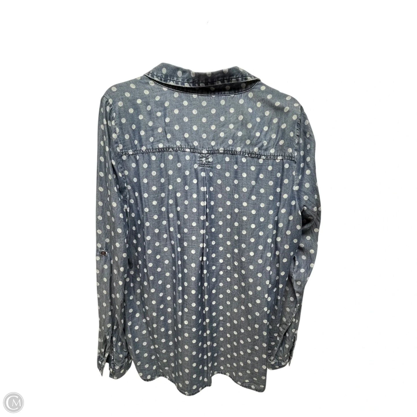 Top Long Sleeve By Kut In Polkadot Pattern, Size: L