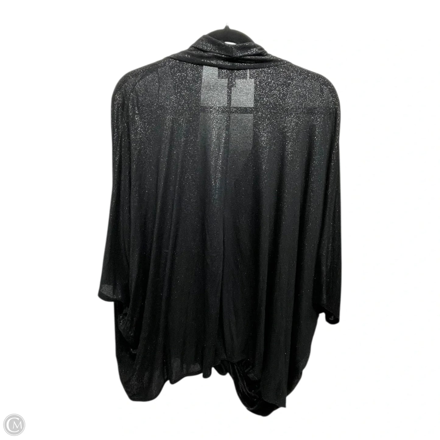 Top Short Sleeve By Jennifer Lopez In Black & Silver, Size: L