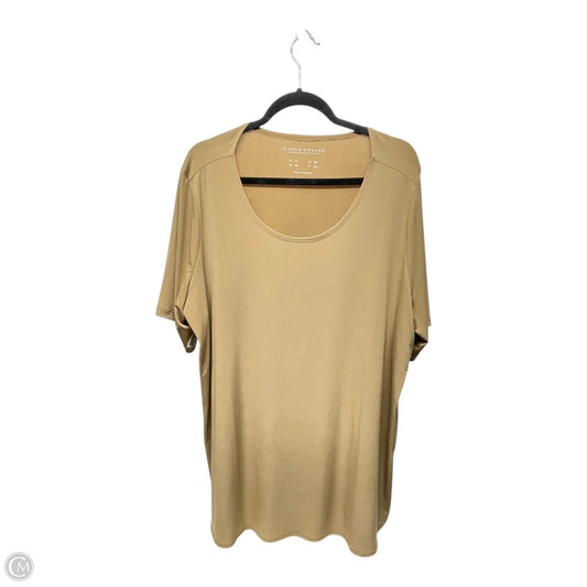 Top Short Sleeve By Susan Graver In Brown, Size: 2x