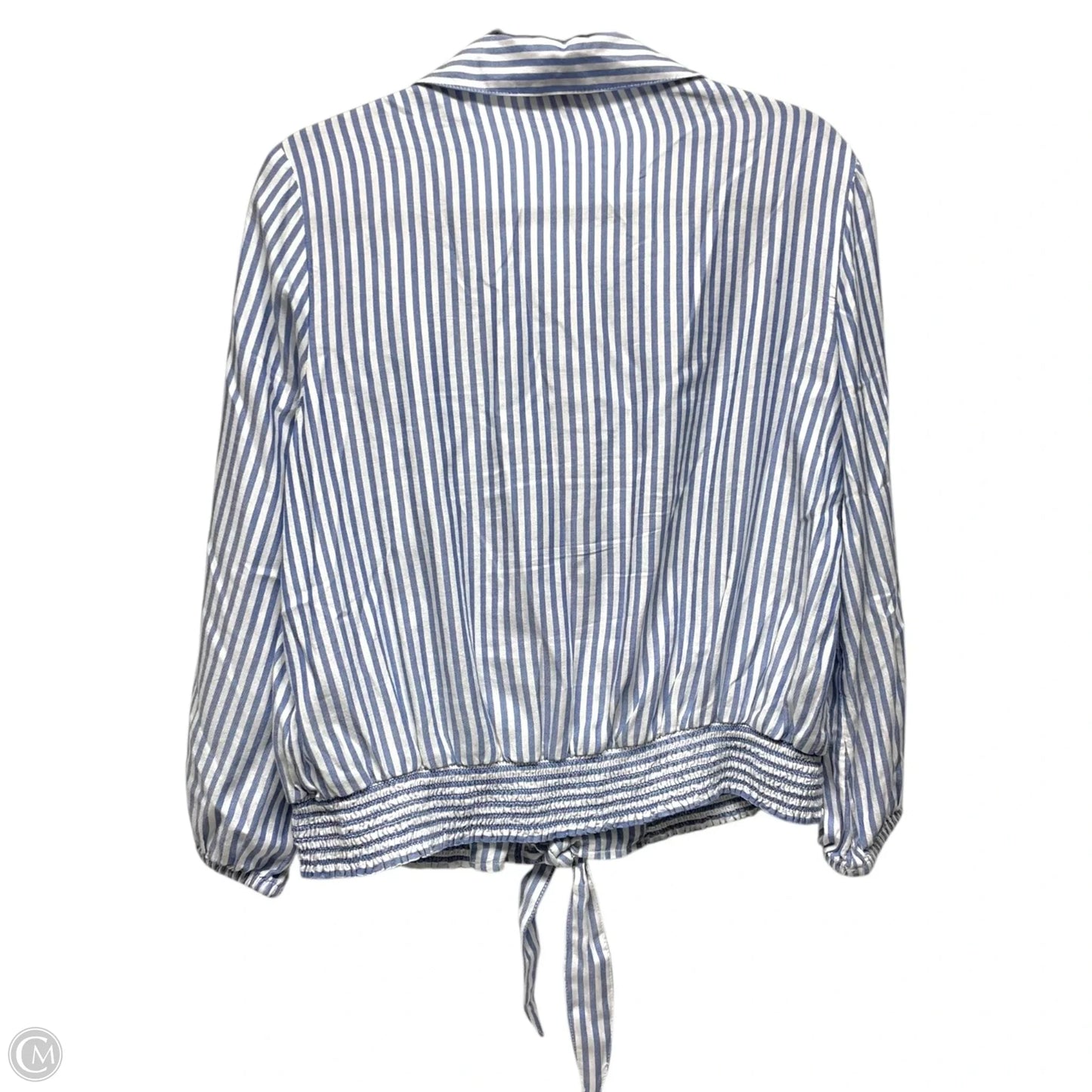 Top Long Sleeve By Beachlunchlounge In Blue & White, Size: S