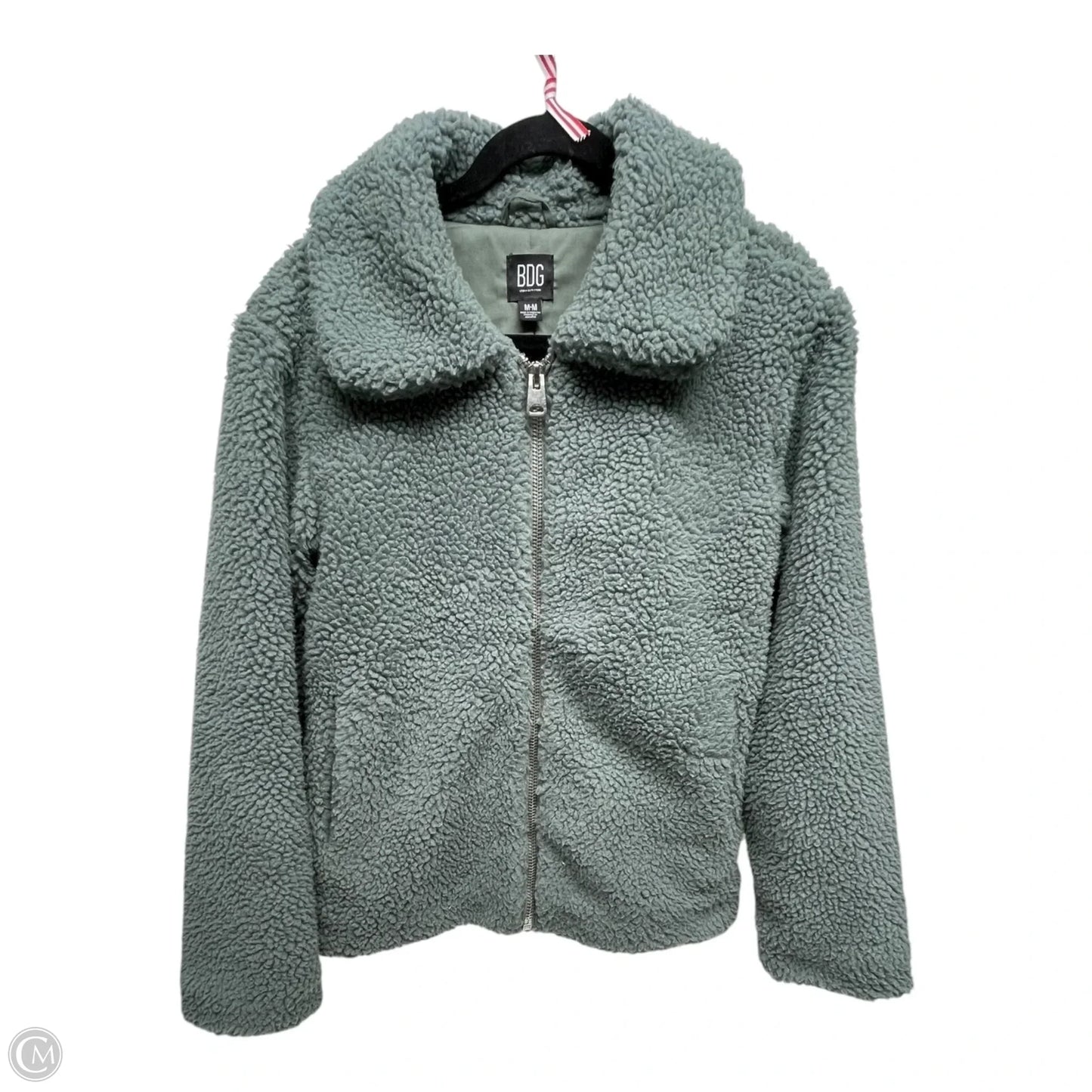 Jacket Faux Fur & Sherpa By Bdg In Green, Size: M