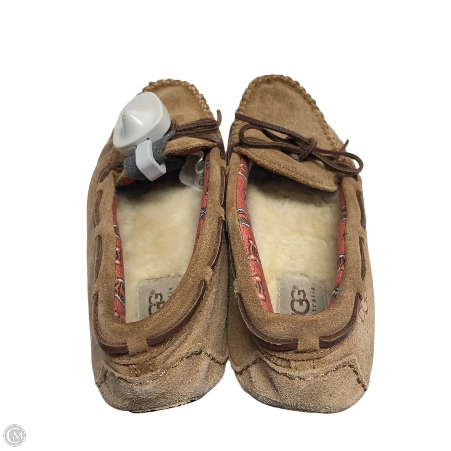 Slippers Designer By Ugg In Brown, Size: 6