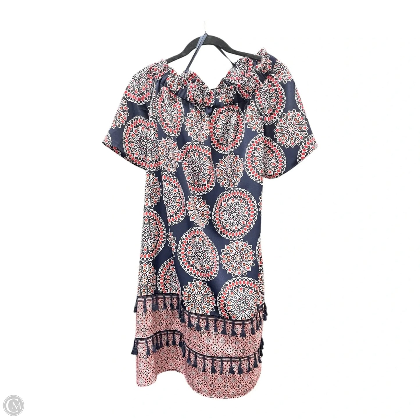 Dress Casual Short By Maggy London In Blue & Orange, Size: 14
