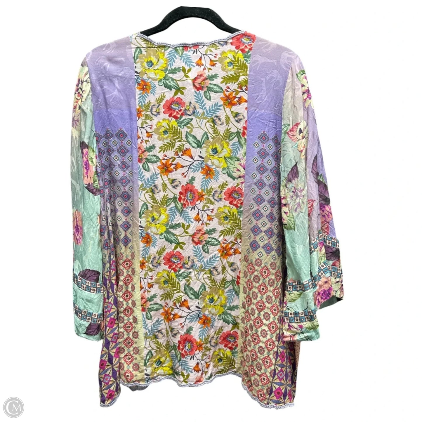 Top 3/4 Sleeve Designer By Johnny Was In Floral Print, Size: S