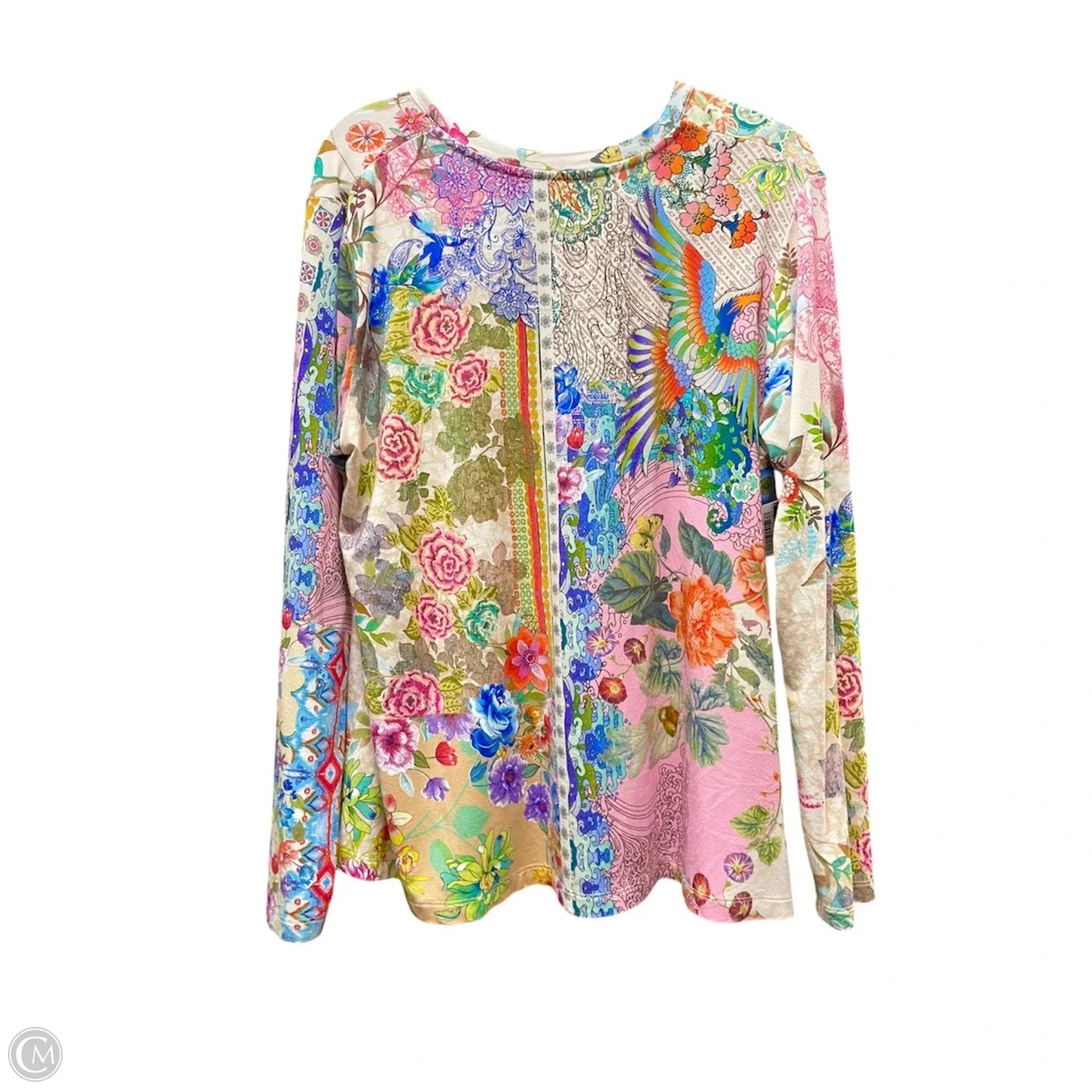 Tunic Designer By Johnny Was In Black & Blue, Size: M