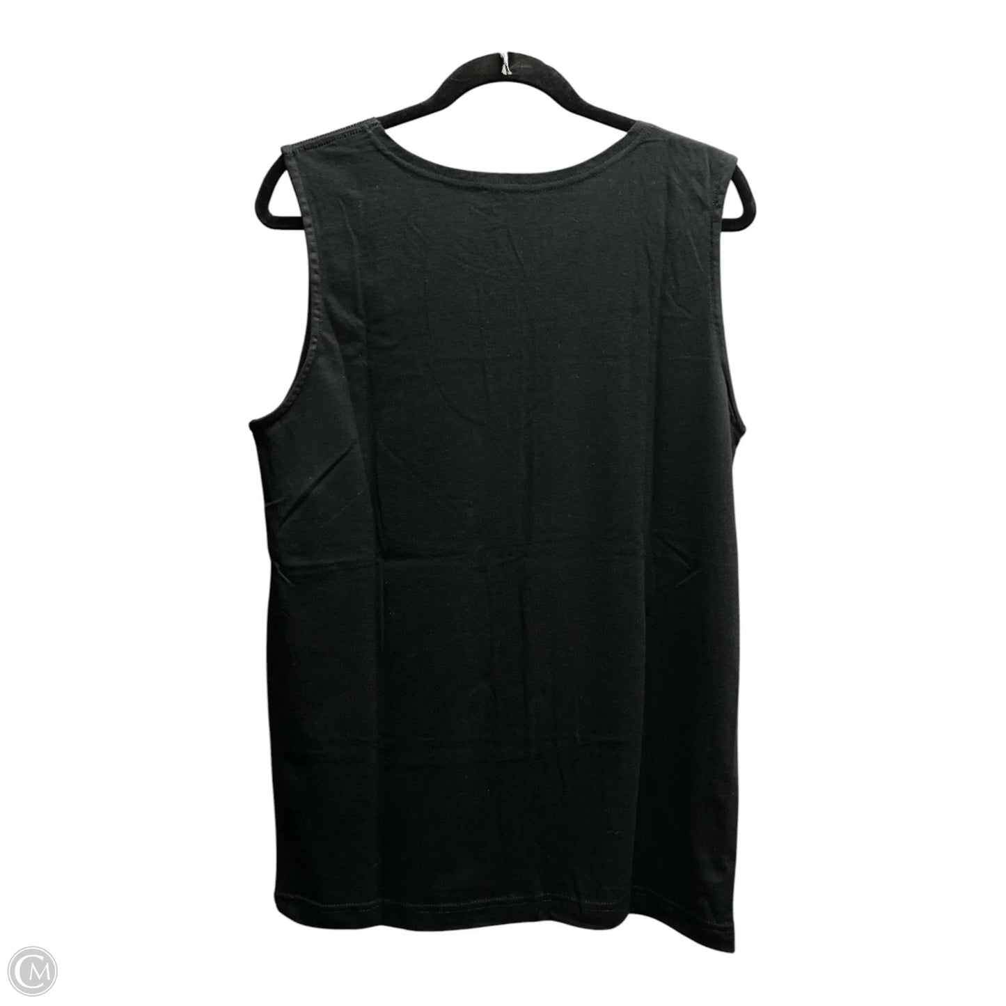 Top Sleeveless By The Crystal Ranch In Black & Blue, Size: M