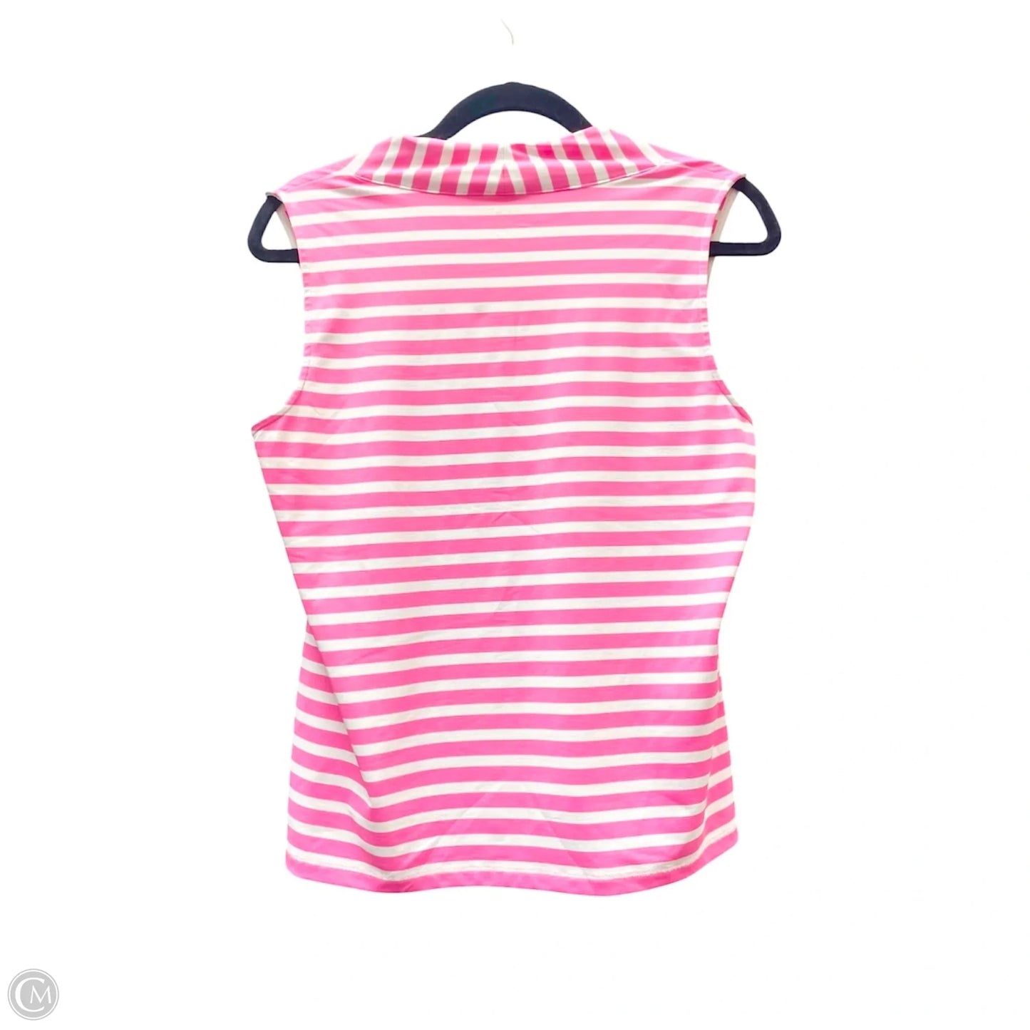 Top Sleeveless By Talbots In Pink & White, Size: Mp