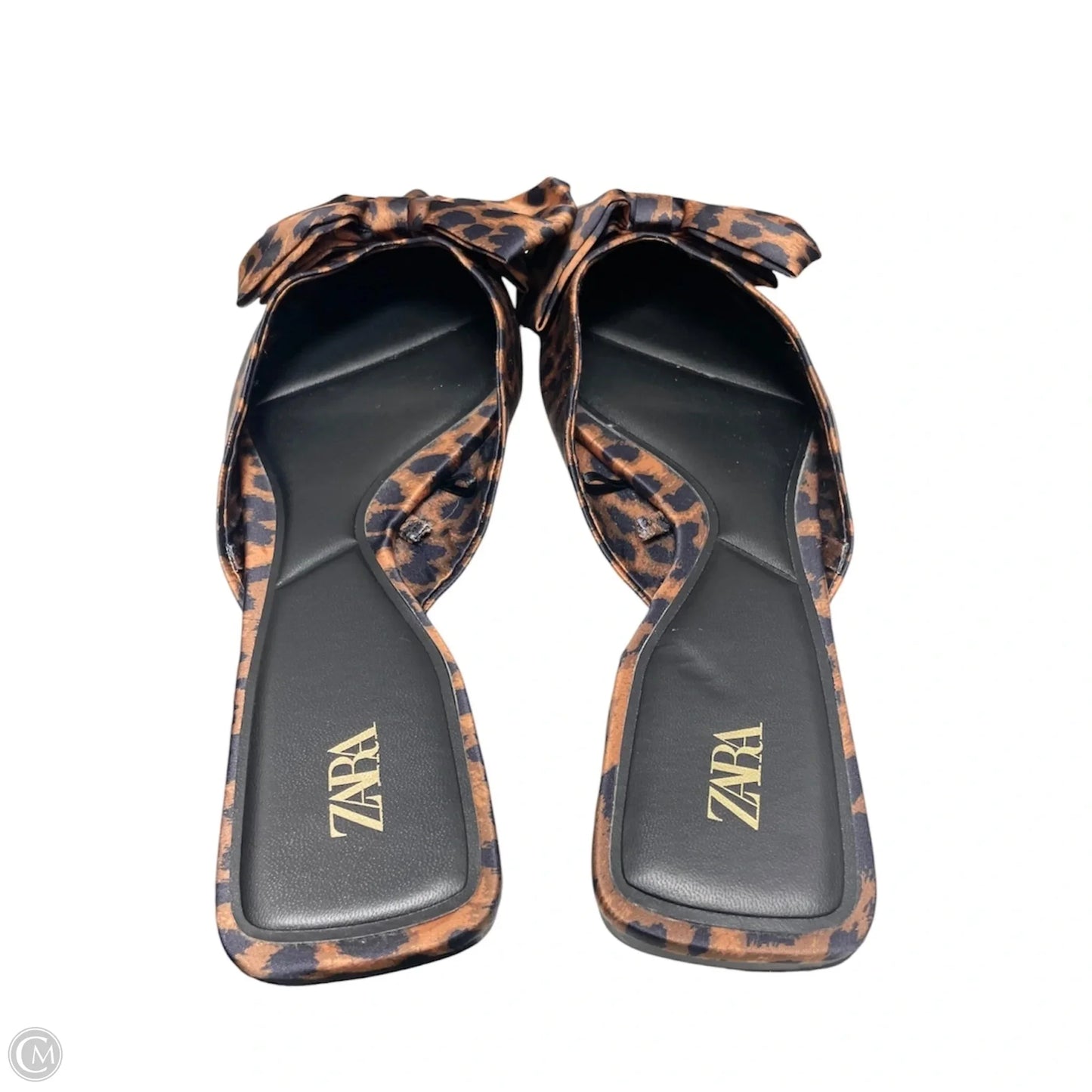 Sandals Flats By Zara In Animal Print, Size: 9
