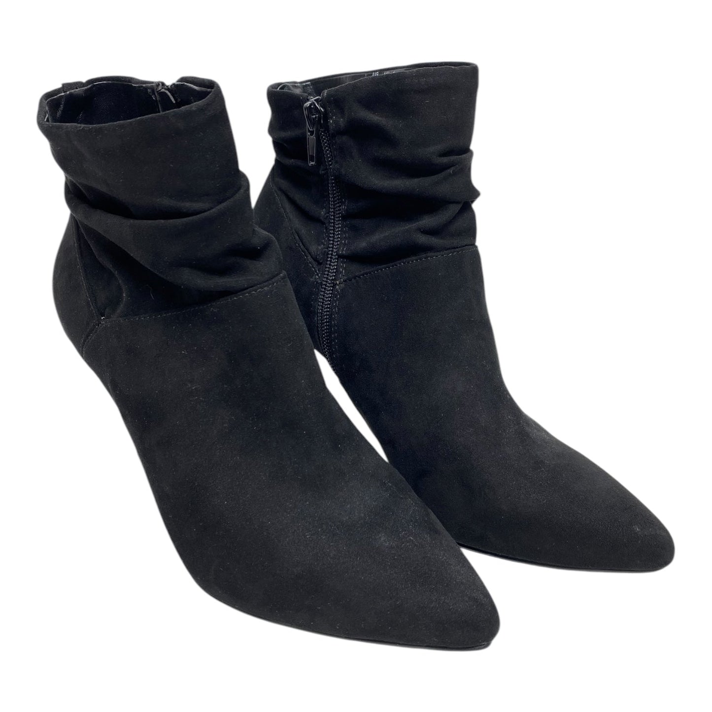 Boots Ankle Heels By Fergie In Black, Size: 9.5