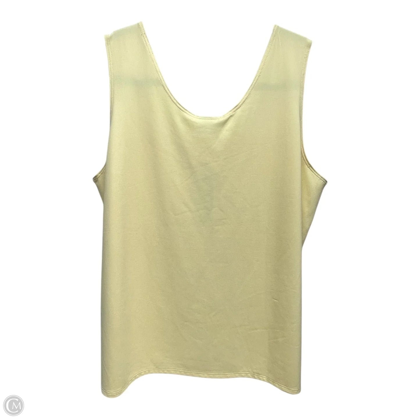 Top Sleeveless By Chicos In Yellow, Size: Xl
