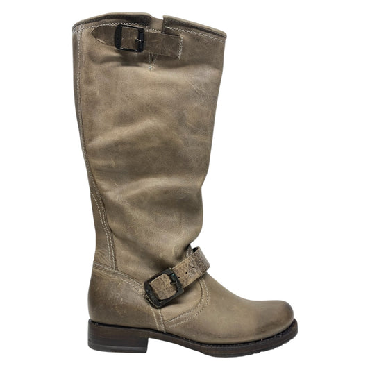 Boots Designer By Frye In Taupe, Size: 6.5