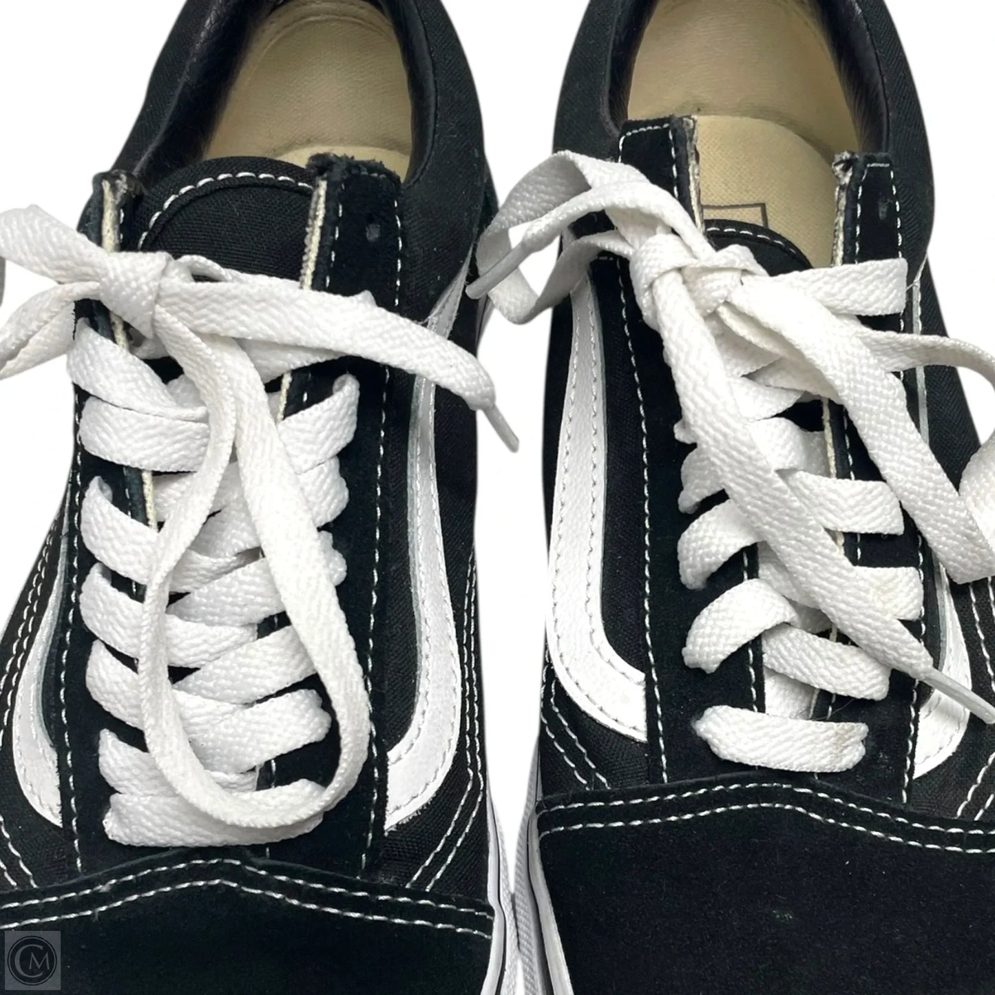 Shoes Sneakers By Vans In Black & White, Size: 8
