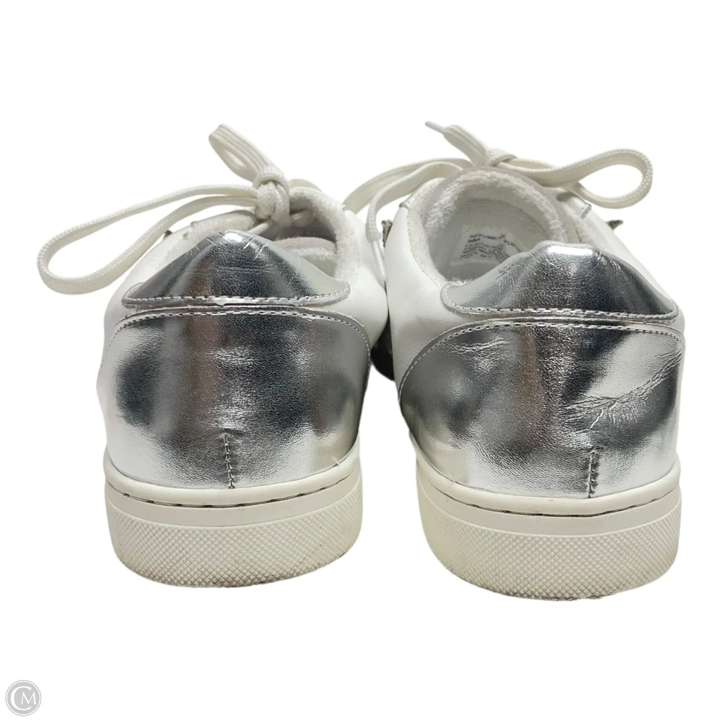 Shoes Sneakers By Steve Madden In Silver & White, Size: 9