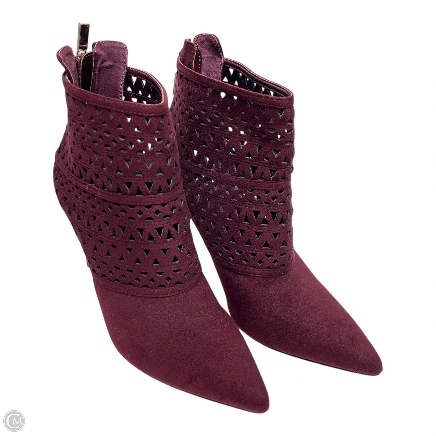 Boots Ankle Heels By White House Black Market In Maroon, Size: 6