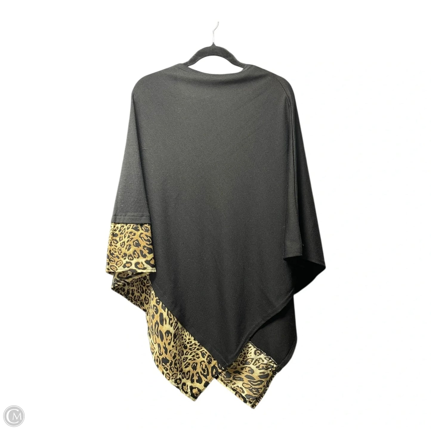 Poncho By Clothes Mentor In Leopard Print, Size: Osfm