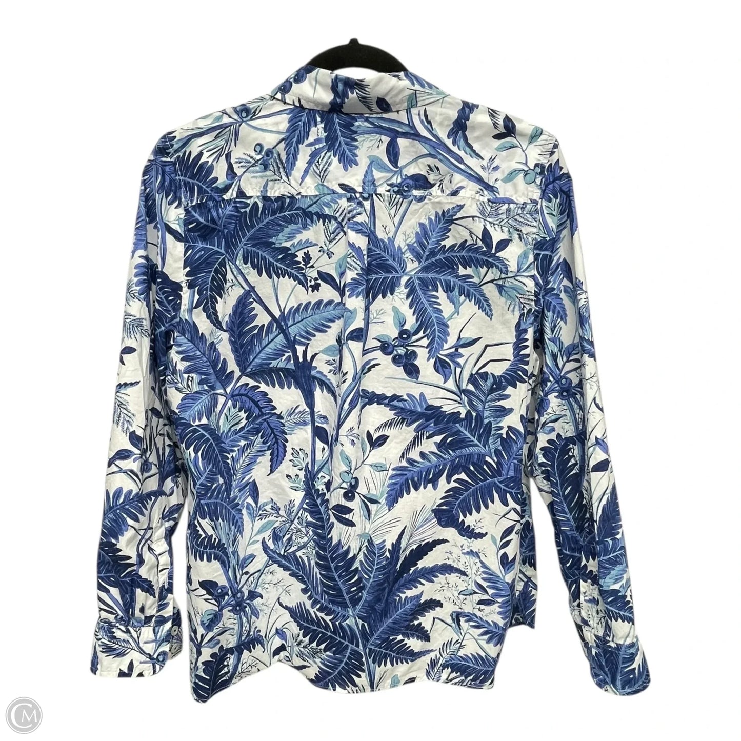 Top Long Sleeve By Talbots In Floral Print, Size: L