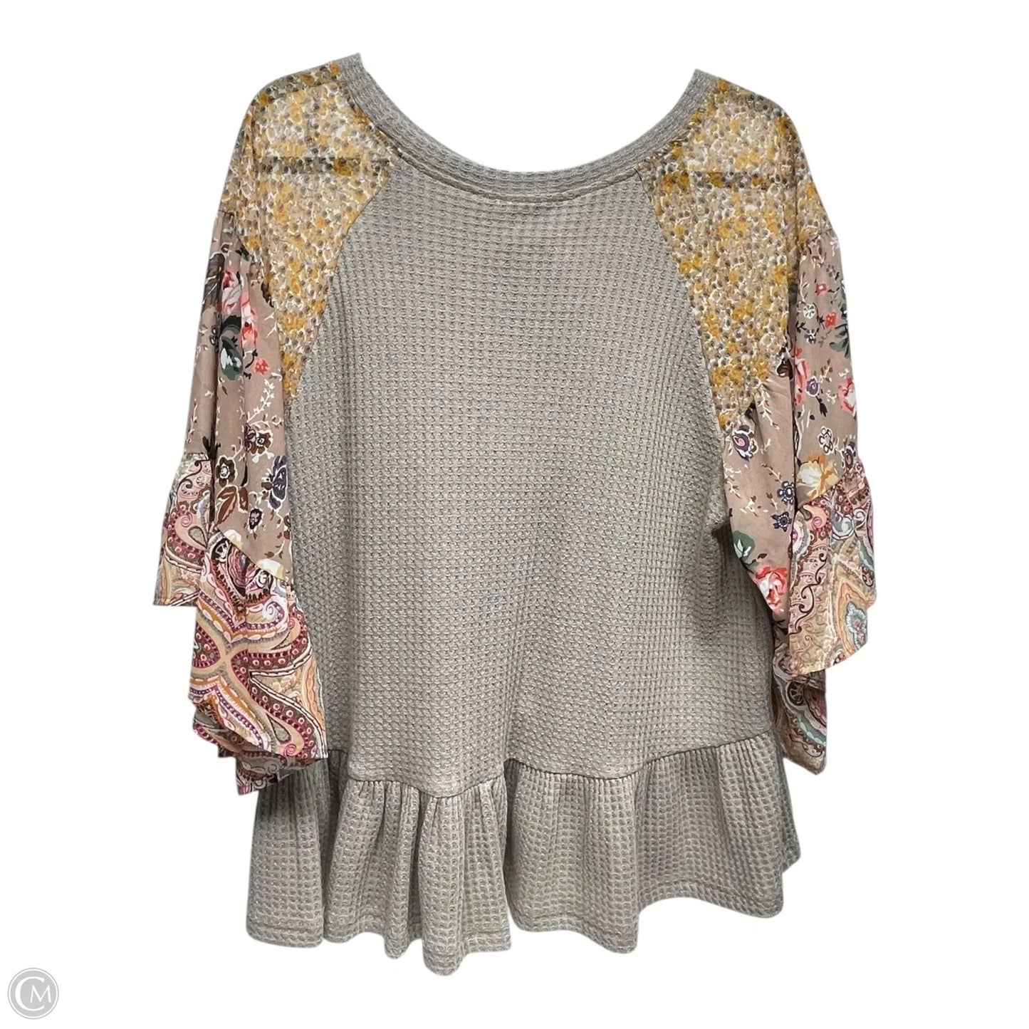 Top 3/4 Sleeve By Umgee In Tan, Size: M