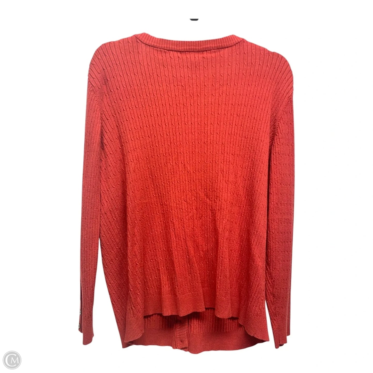 Cardigan By Madison In Orange, Size: 2x