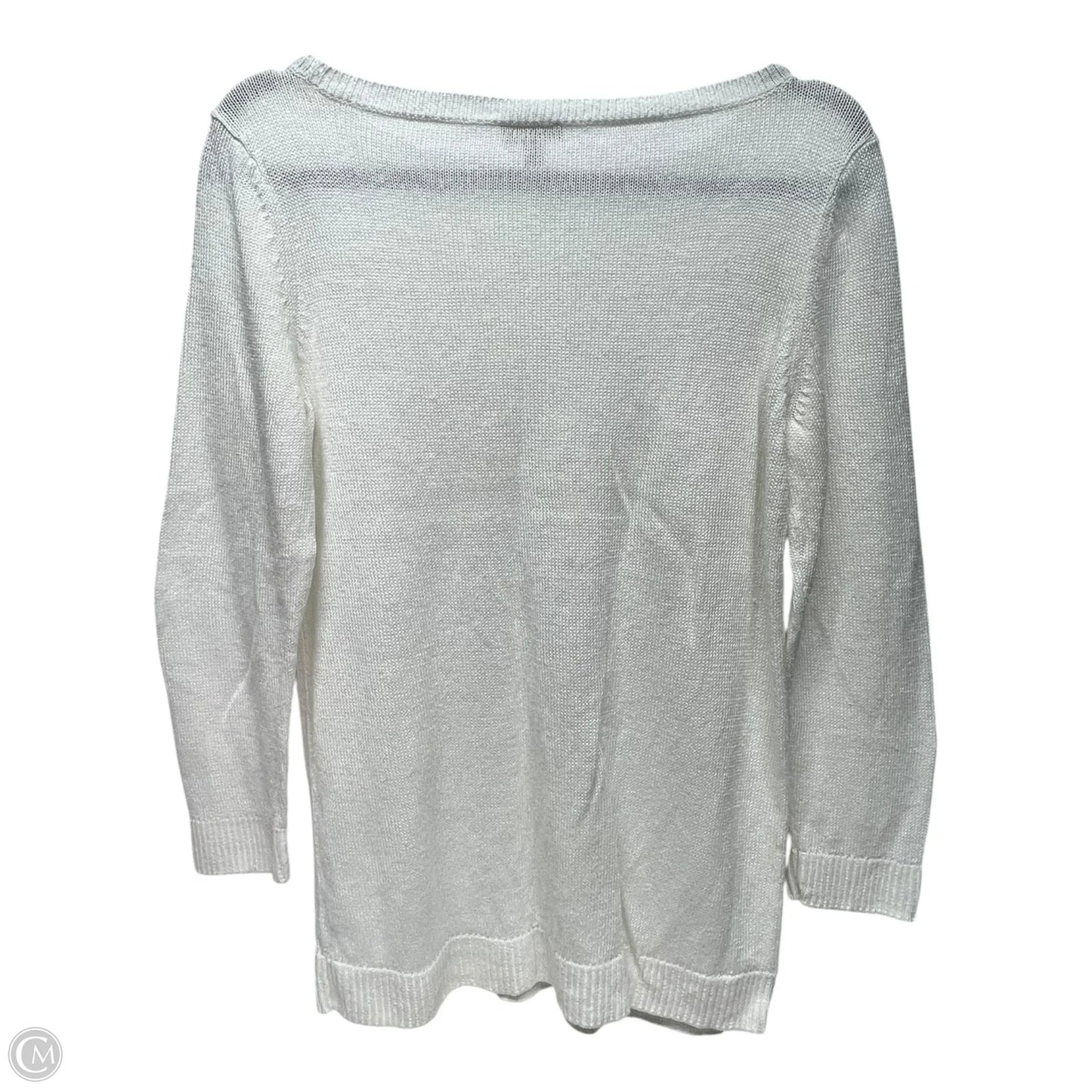 Sweater By Talbots In White, Size: L