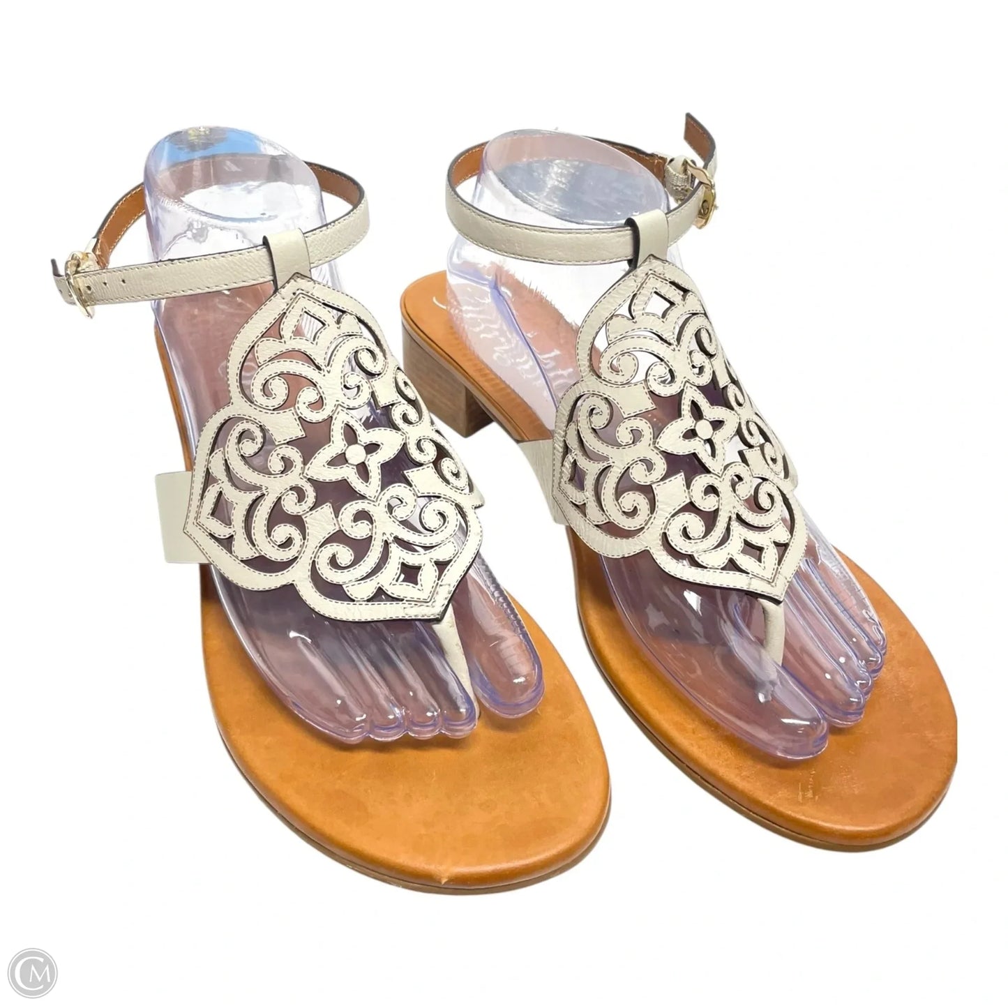 Sandals Heels Block By Brighton In Cream, Size: 10