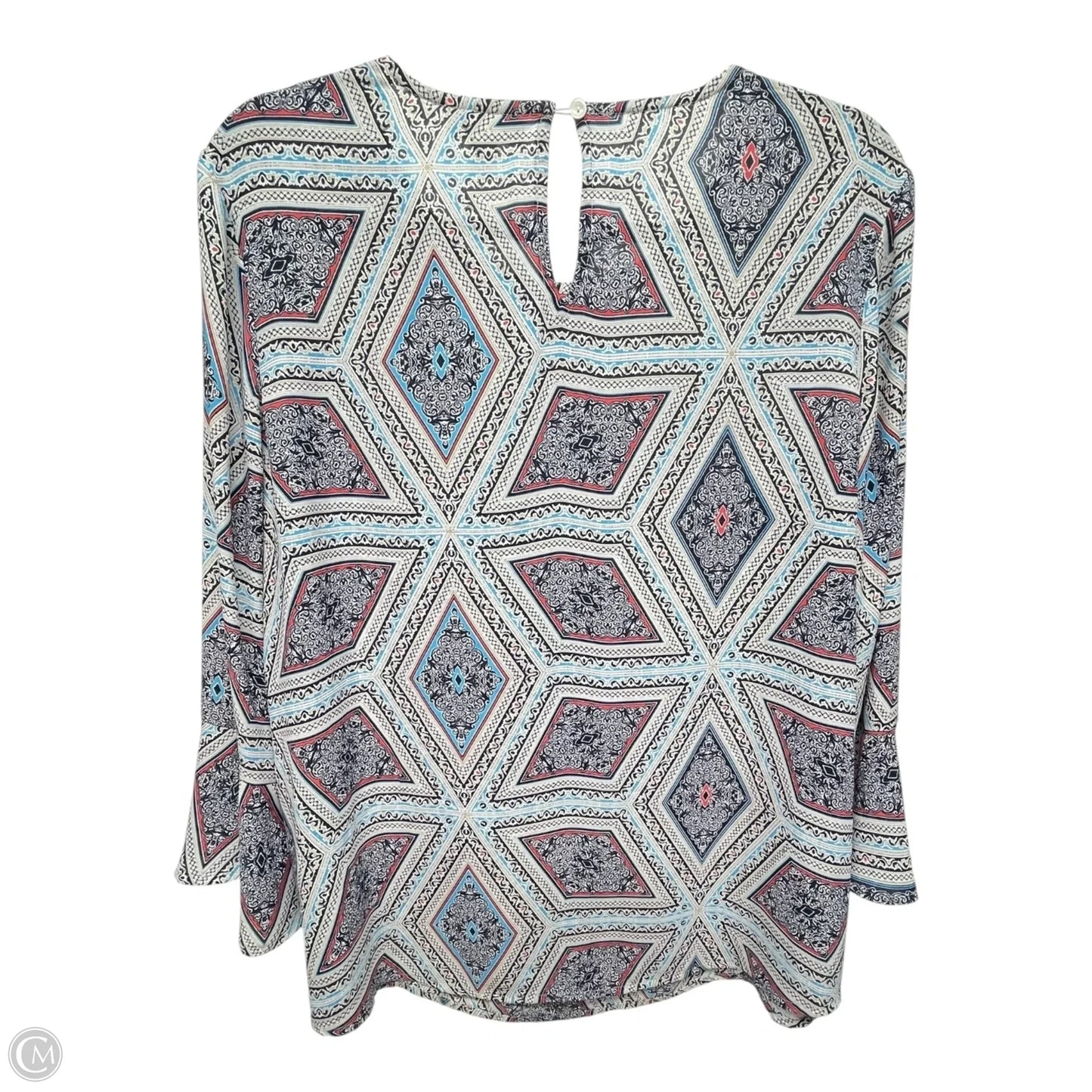 Top 3/4 Sleeve By Charter Club In Blue, Size: L