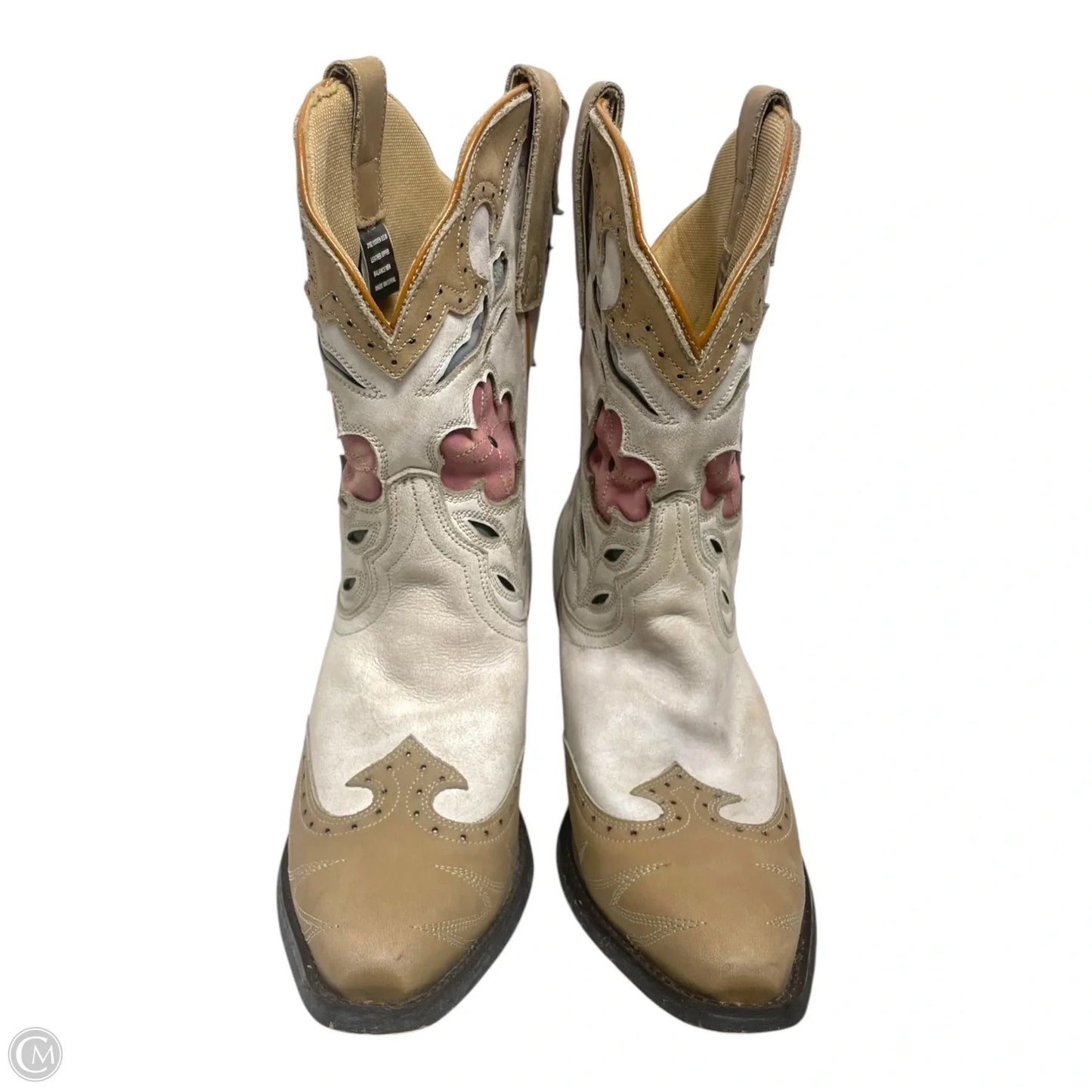 Boots Western By Laredo In Tan & White, Size: 9.5
